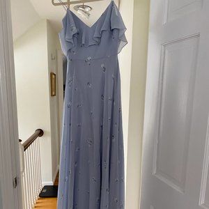 Jenny Yoo Ditsy Floral Whisper Blue Dress (size 0) Worn once!
